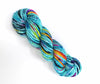 Ride the Tide - Hand dyed yarn - SW Merino lace to bulky blue rainbow
