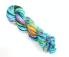 Ride the Tide - Hand dyed yarn - SW Merino lace to bulky blue rainbow