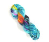 Ride the Tide - Hand dyed yarn - SW Merino lace to bulky blue rainbow