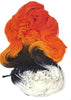 Monarch - Hand dyed yarn -  Fingering to bulky- orange black white