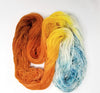 Red Rock River - Hand dyed yarn - Merino Fingering orange yellow blue brown