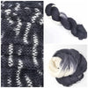 Salt & Pepper - Hand dyed yarn -Merino Fingering black white