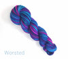 Bornite - Hand dyed yarn - purple blue magenta pink