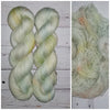 Iridescent -  Hand dyed yarn - pastel sage yellow orange