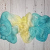 KPOP - Hand dyed yarn -  Fingering to bulky- blue yellow