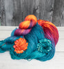 Fire Blooms - Hand dyed variegated yarn - Merino Fingering to worsted