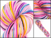 Surfer Chick - Hand dyed yarn - SW Merino lace to bulky pink rainbow