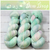 Dew Drop - Hand dyed deconstructed variegated yarn - Merino Fingering to worsted pastel green