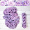 Blossom - Hand dyed deconstructed variegated yarn - Merino Fingering to worsted pastel purple lilac violet lavender