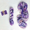 Broomstick Rider- Hand dyed yarn - SW Merino Fingering Weight 400+ yards -choose your base- knitting crocheting weaving- purple black orange