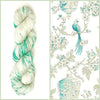 A Quiet Place-  Hand dyed variegated yarn -white sage green teal