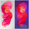 Glow Bug -  Hand dyed variegated yarn - neon pink fuchsia orange yellow
