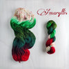 Amaryllis - Hand dyed assigned pooling yarn -SW Merino choose your base fingering sock dk lace bulky aran