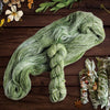 Rhea - Hand dyed Variegated yarn -  Fingering to bulky- Greek Goddess collection pastel sage green with speckles