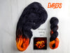 Embers -  Hand dyed variegated palindrome yarn - orange red black Halloween colors