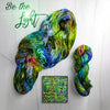 Be the Light- Hand dyed Variegated yarn -  transformation series - Fingering to bulky-  forest moss green lime berry blue toffee purple