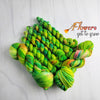Flowers Yet to Grow - Hand dyed Variegated yarn -  Fingering to bulky-  rainbow lime green orange - Transformation Series