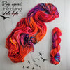 Rage against the dying of the light - Hand dyed Variegated yarn -  Fingering to bulky-  transformation series - red pink magenta orange yellow rainbow