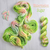 Watermelon Sugar - Hand dyed variegated speckled yarn - Merino Fingering to worsted