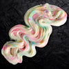Little Unicorns - Hand dyed yarn - white with neon rainbow speckles drizzled