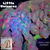 Little Unicorns - Hand dyed yarn - white with neon rainbow speckles drizzled