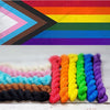 Pride Flag Trans BIPOC inclusive mini yarn set of 11 solid colored skeins - Hand dyed gradient LGBTQIA Progress Pride Flag