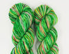 Christmas Tree- Hand dyed yarn -SW Merino Fingering Weight  400+ yards
