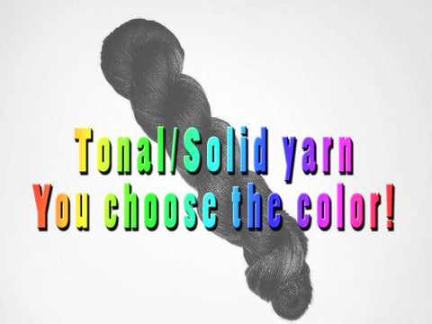 Custom tonal solid - Hand dyed yarn- message us with color choice