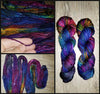 Lalotai - Hand dyed yarn - SW Merino 100g - Choose your base - knitting crocheting weaving quick knit - black purple magenta yellow green