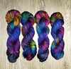 Lalotai - Hand dyed yarn - SW Merino 100g - Choose your base - knitting crocheting weaving quick knit - black purple magenta yellow green