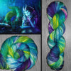 Sea Siren - Hand dyed yarn - Fingering Purple Blue Green