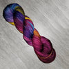 Vintage Cabernet- Hand dyed yarn Merino Fingering red cabernet green blue