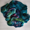 Out of the Woods - Hand dyed yarn, teal blue green purple maroon - Taylor Swift inspired