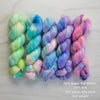 Ready to ship fade set of 5 - cool pastel rainbow set on Mohair silk lace