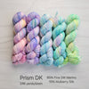 Ready to ship fade set of 5 - cool pastel rainbow set on PRISM DK SW Merino silk wool