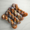 So Long, London - Hand dyed yarn - Taylor Swift inspired - caramel brown pink yellow blue grey