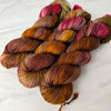 The Black Dog - Hand dyed yarn, brown orange green red -  Taylor Swift inspired yarn