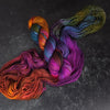 Calanmai - Hand dyed yarn violet berry pink blue green orange - inspired by Sarah J Maas ACOTAR book series