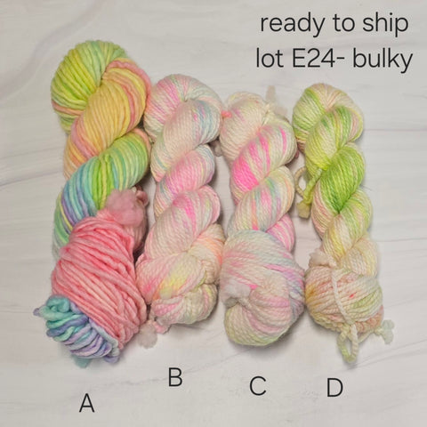 SALE lot E24 - Ready to ship yarn - SW Merino blend yarn - 100g each bulky