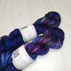 Midnights - Hand dyed yarn, blue sapphire maroon yellow grey-  Taylor Swift inspired yarn