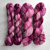 Handprints On My Soul - Hand dyed yarn, pink speckled-  Taylor Swift inspired yarn