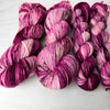 Handprints On My Soul - Hand dyed yarn, pink speckled-  Taylor Swift inspired yarn