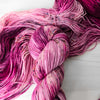 Handprints On My Soul - Hand dyed yarn, pink speckled-  Taylor Swift inspired yarn