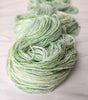 The Road Not Taken - Hand dyed yarn -  Taylor Swift inspired yarn Evermore green with speckles forest pastel moss sage pistachio