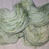 The Road Not Taken - Hand dyed yarn -  Taylor Swift inspired yarn Evermore green with speckles forest pastel moss sage pistachio