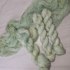 The Road Not Taken - Hand dyed yarn -  Taylor Swift inspired yarn Evermore green with speckles forest pastel moss sage pistachio