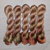 Cupro Cotton - Ready to ship yarn - wool free yarn made from recycled rayon cotton - viscose cellulose silky yarn - 100g each 437 yards each brown tan