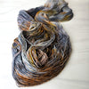 High Heels On Cobblestones - Hand dyed yarn, grey neutrals brown caramel bronze yellow speckled-  Taylor Swift inspired yarn