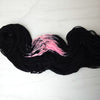 Everyone deserves the chance to fly - Hand dyed assigned pooling yarn - black with a pop of light pink based on wicked musical