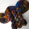 All of This Everything Inside of Us - Hand dyed yarn, black toffee caramel brown orange blue purple red- Andrea Gibson Poetry inspired